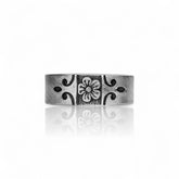 Silver Lei - Handcrafted Stainless Steel Floral Spoon Ring RingByJosh