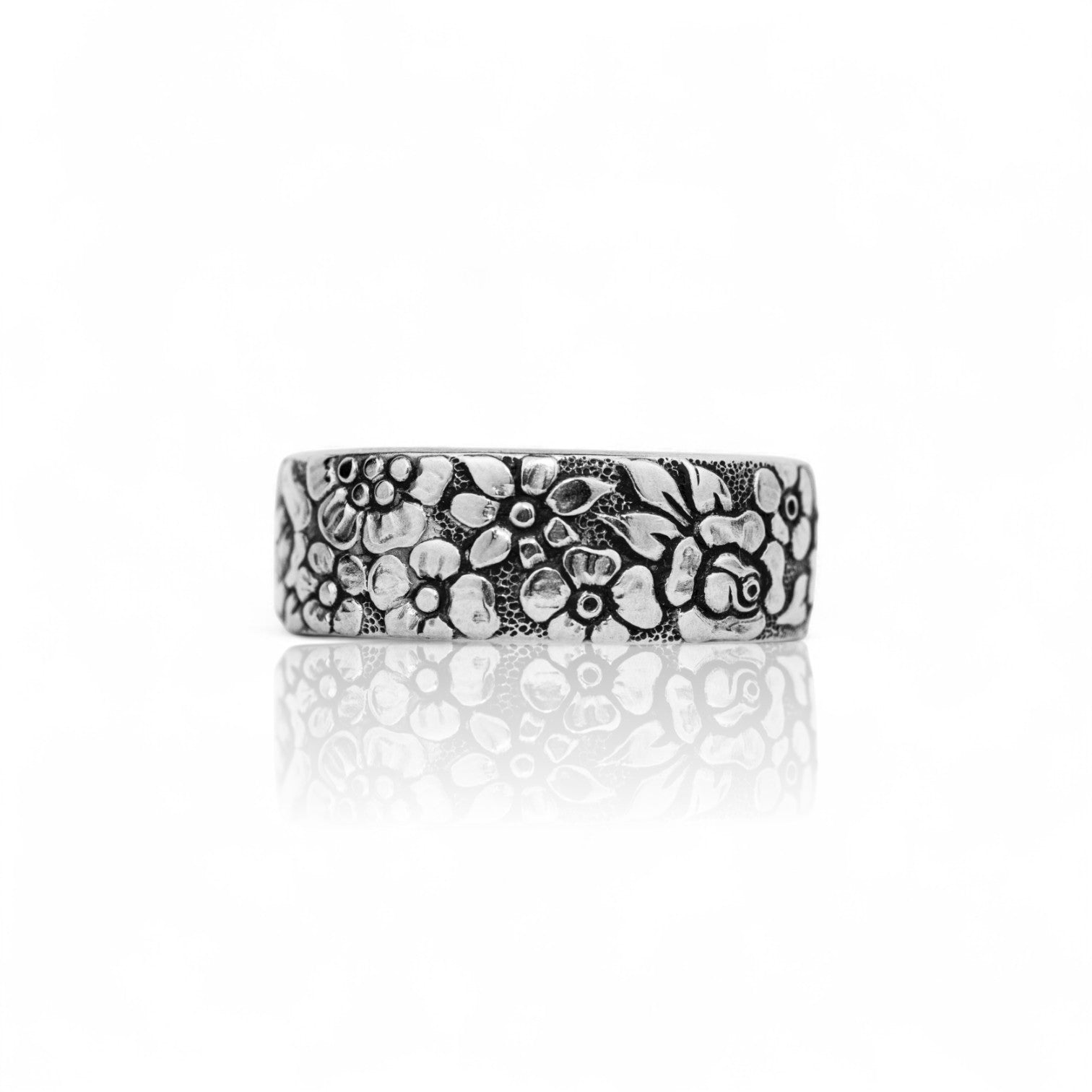 WildFlower - Handcrafted Stainless Steel Floral Spoon Ring RingByJosh