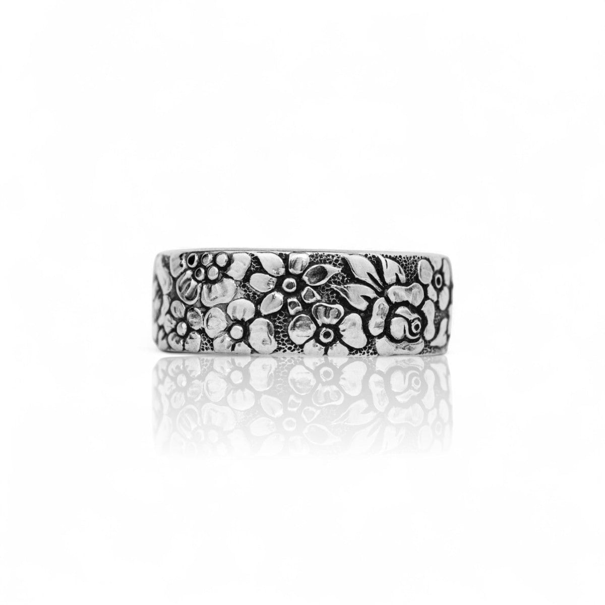 WildFlower - Handcrafted Stainless Steel Floral Spoon Ring RingByJosh