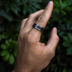 Dark Star - Handcrafted Stainless Steel Geometric Spoon Ring RingByJosh