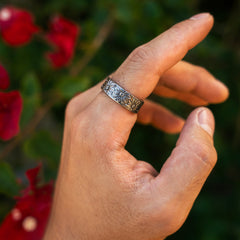 Daisy Daze -  Handcrafted Stainless Steel Daisy Spoon Ring RingByJosh
