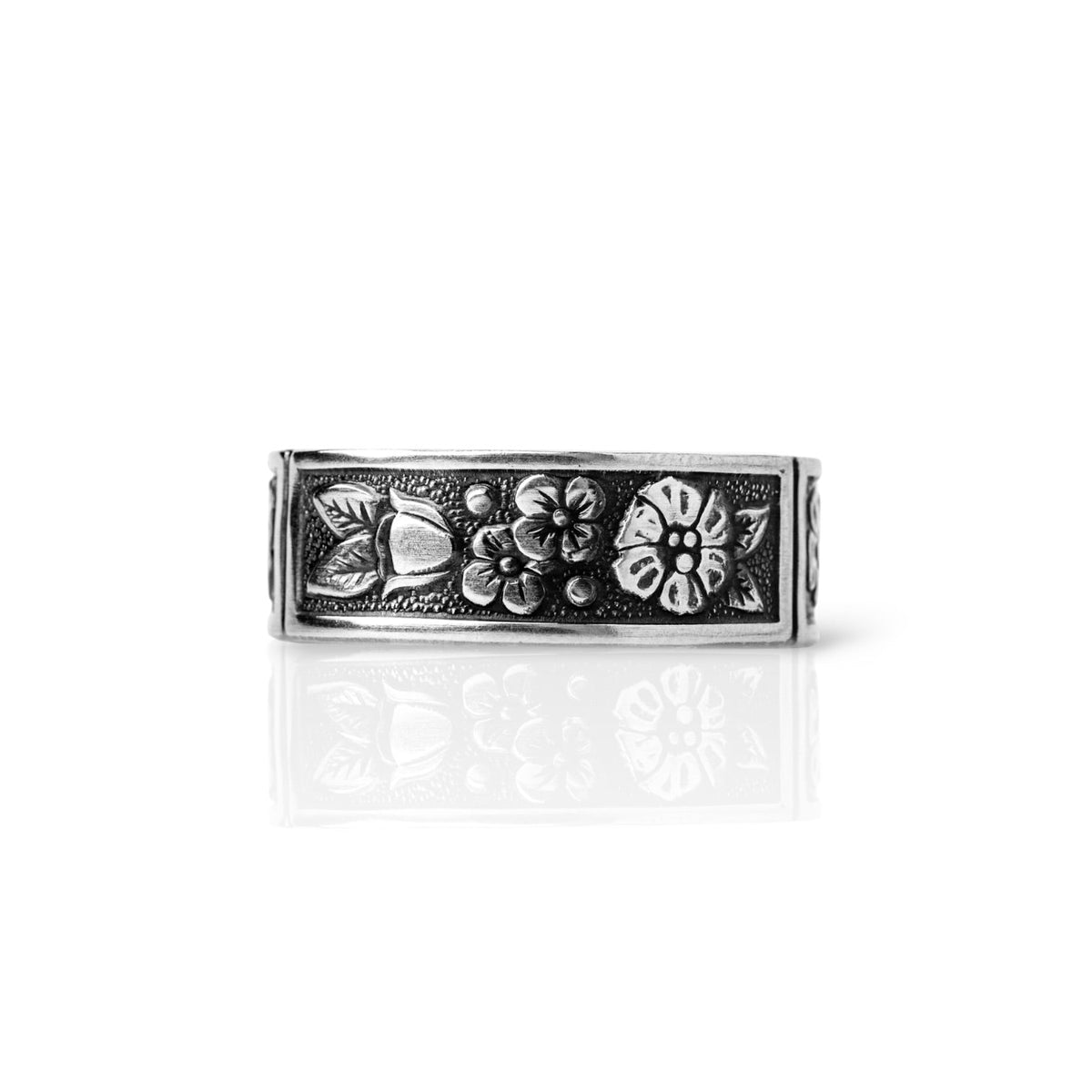 Garden of Eden - Handcrafted Stainless Steel Floral Spoon Ring RingByJosh