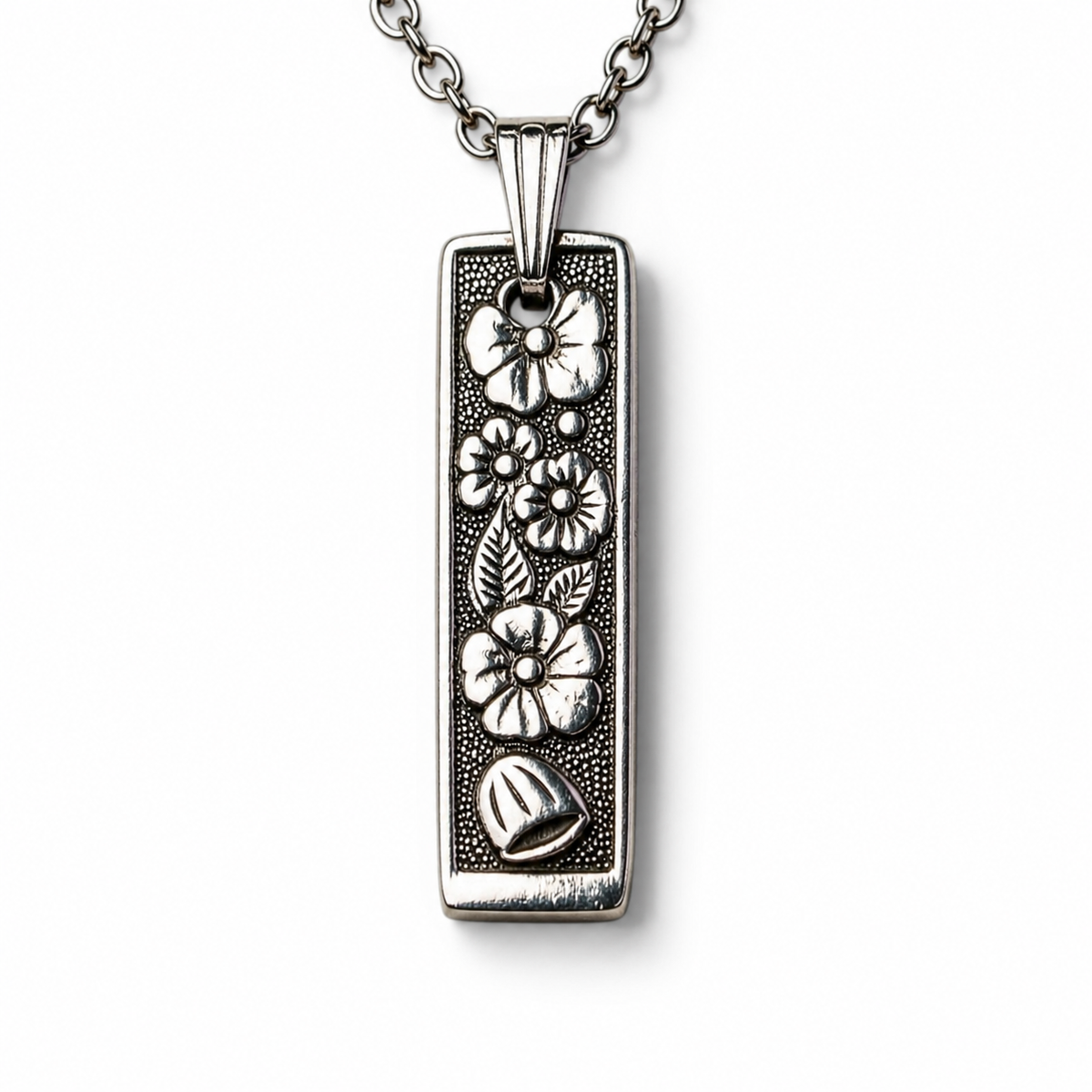 Garden of Eden - Handcrafted Stainless Steel Floral Spoon Pendant RingByJosh