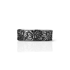 Daisy Daze -  Handcrafted Stainless Steel Daisy Spoon Ring RingByJosh