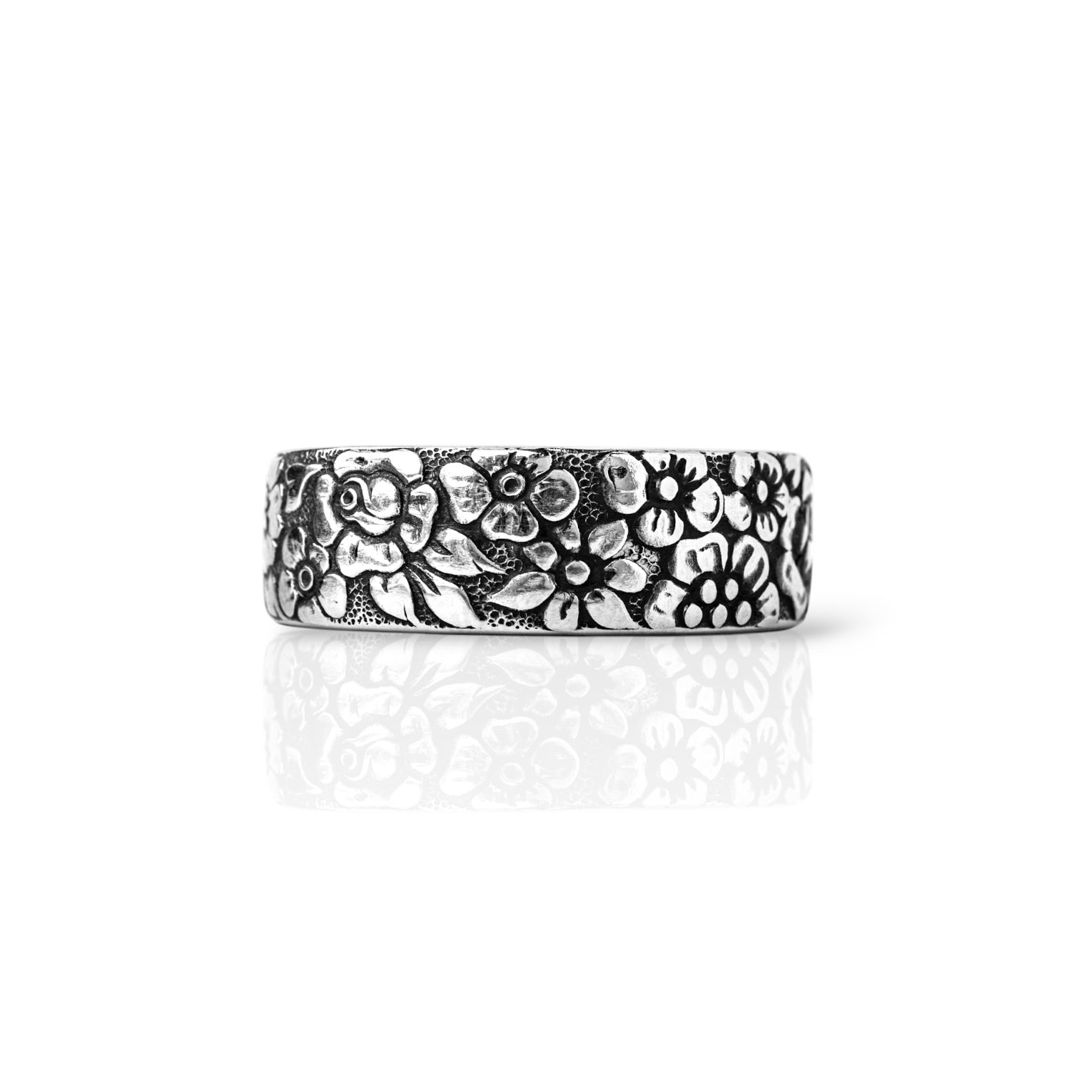 WildFlower - Handcrafted Stainless Steel Floral Spoon Ring RingByJosh