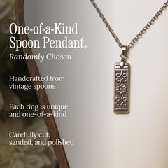 Mystery Spoon Pendant - Vintage Handcrafted Antique Spoon Pendant RingByJosh