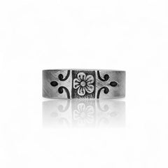 Silver Lei - Handcrafted Stainless Steel Floral Spoon Ring RingByJosh