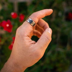Silver Lei - Handcrafted Stainless Steel Floral Spoon Ring RingByJosh