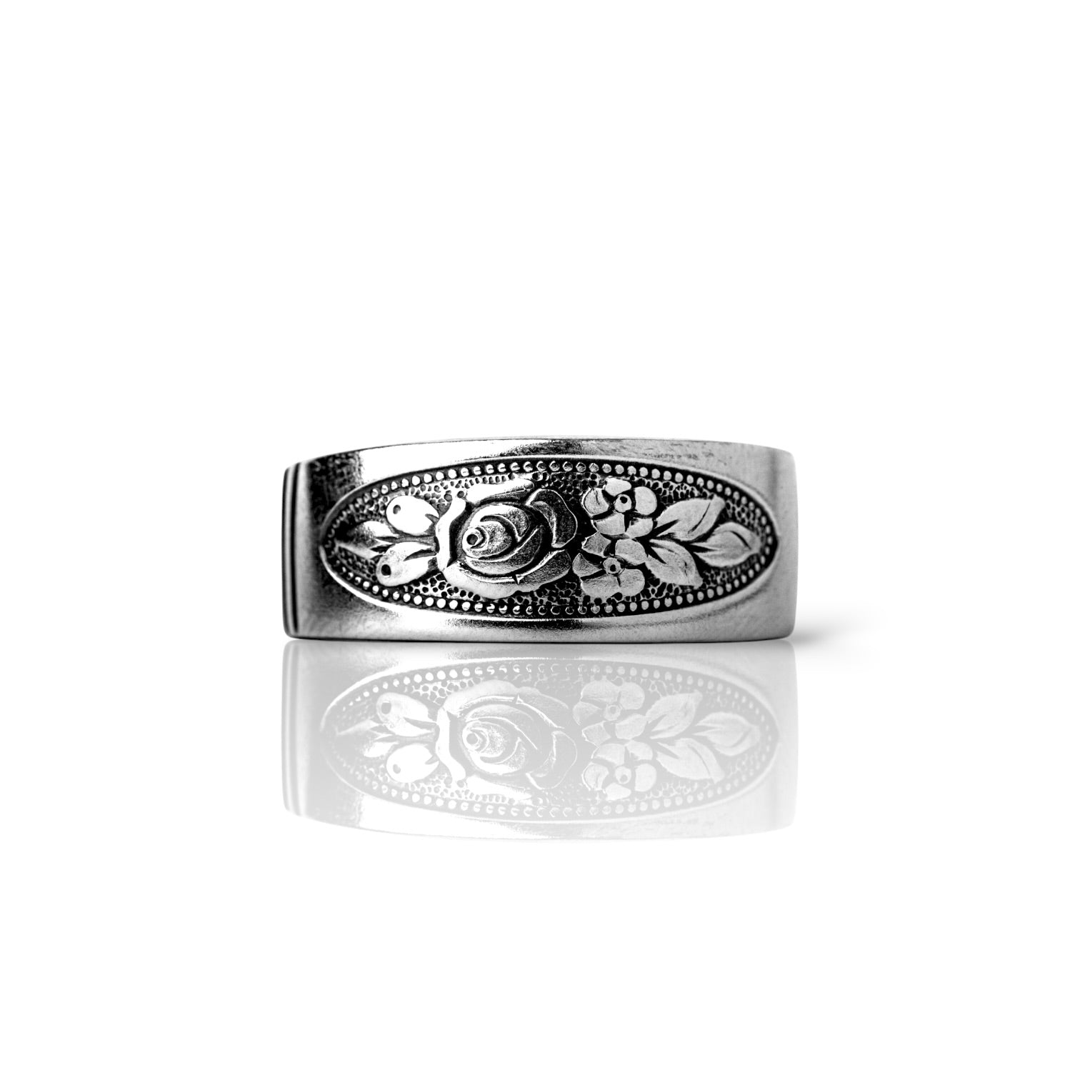 Rose Pendant - Handcrafted Stainless Steel Rose Spoon Ring RingByJosh