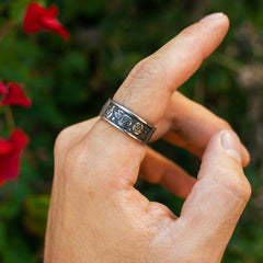 Silver Thorn - Handcrafted Stainless Steel Rose Spoon Ring RingByJosh