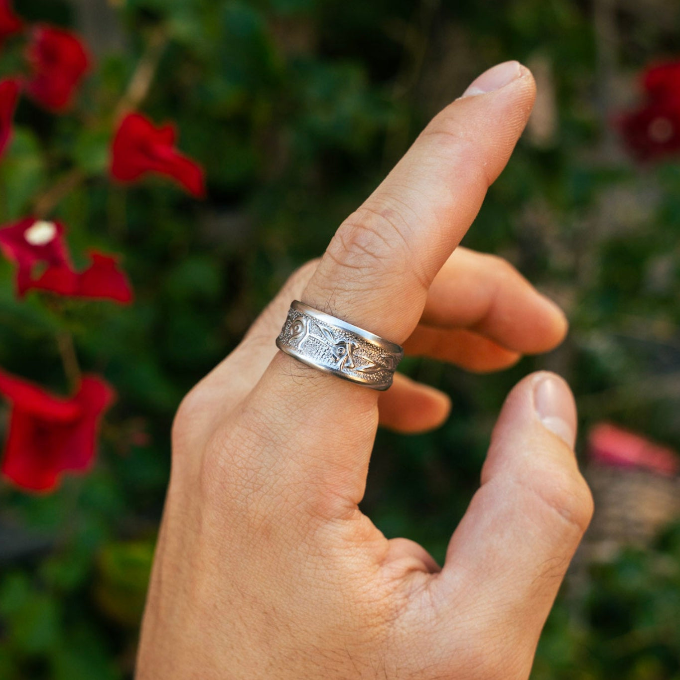 Tres Rosas - Handcrafted Stainless Steel Rose Spoon Ring RingByJosh
