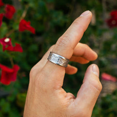 Tres Rosas - Handcrafted Stainless Steel Rose Spoon Ring RingByJosh